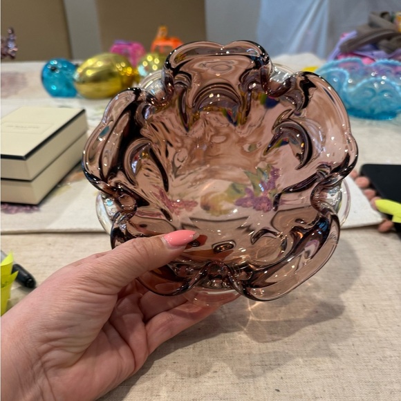 Murano Amethyst Bowl/Ashtray - Picture 5 of 6